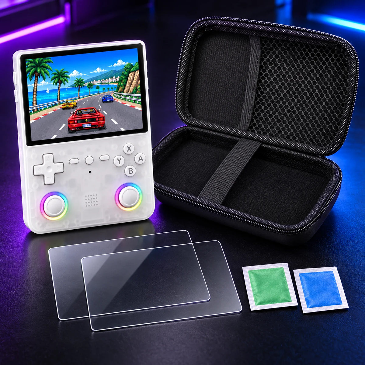Pack protection R36 Ultra X 4,5 pouces avec housse rigide et deux vitres en verre trempé