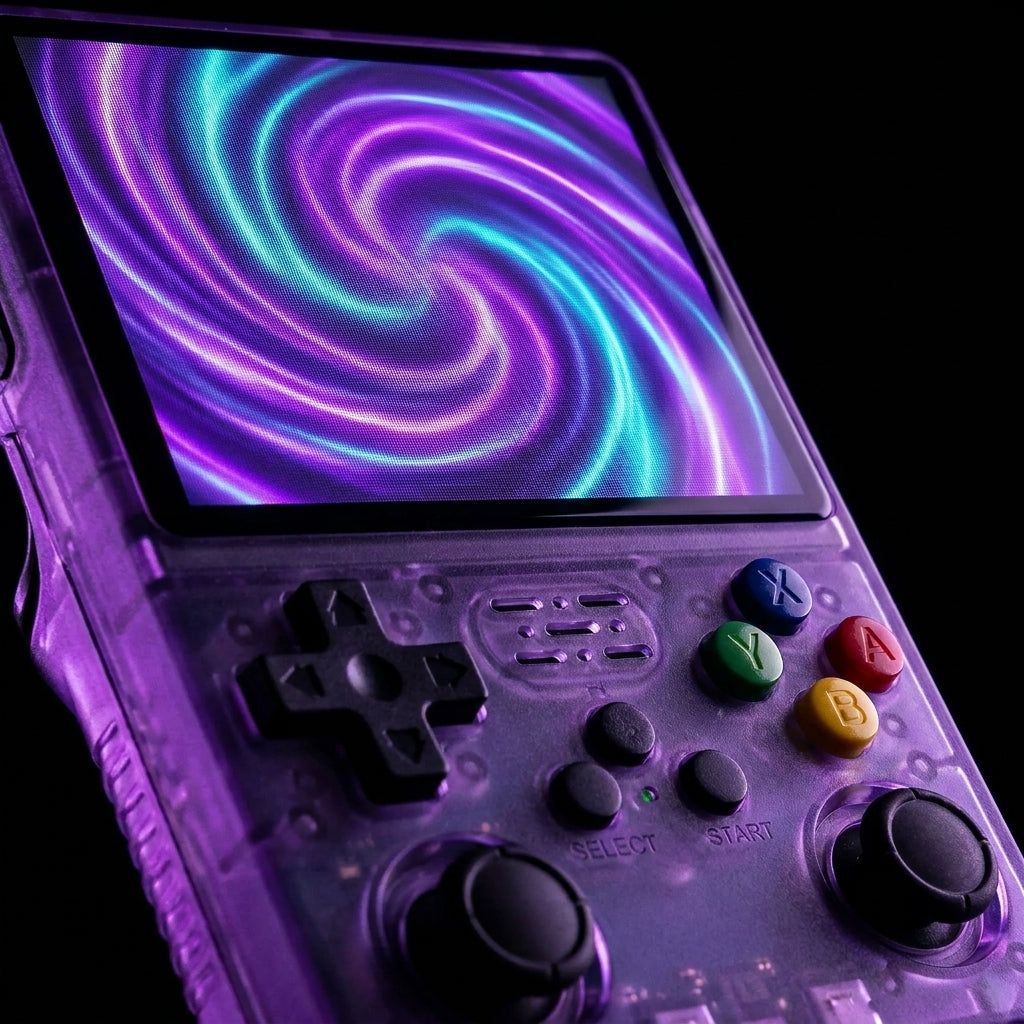 Ecran IPS 3,5 pouces R36S en gros plan